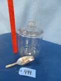 GLASS CANISTER W/ SCOOP