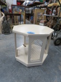 PAINTED OCTAGON END TABLE  26 X 23