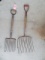 TWO MULCH FORKS