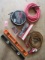 TWO NEW AIR HOSES, SOCKET SET W METAL BOX, 2 LEVEL'S