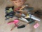 GARDENING HAND TOOLS LOT W /BASKET