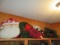 CHRISTMAS WREATHS / DECOR LOT ON SHELF.