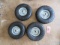 FOUR RIMMED TIRES
