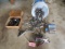 BUCKET OF MISC DRILL BITS AND FEW HAND TOOLS- CRAFTSMAN DRILL