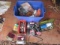 TRAILER LIGHTS, TORCHES W CANISTERS, DRILL, SOCKETS