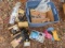 BOX OF ELECTRIAL PARTS- OUTLET COVERS, SWITCHES, FUSES