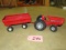 METAL TOY TRACTOR AND TRAILER