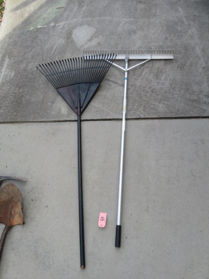 ALUMINUM CONCRETE RAKE & LEAF RAKE
