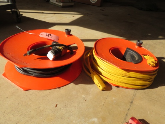 TWO REELS WITH DROP CORDS