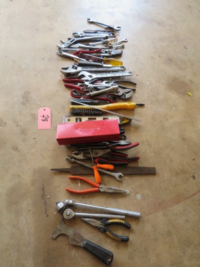 HAND TOOL LOT- CRESENT WRENCHES, PLYERS AND MORE!