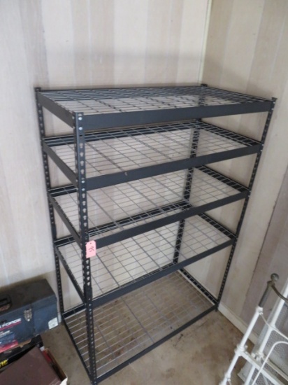 5 TIER ADJUSTABLE SHELF W/ METAL GRATE SHELVES