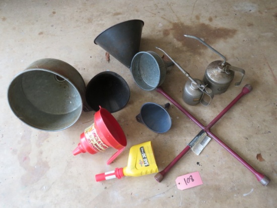 OILERS, FUNNEL'S, TIRE IRON