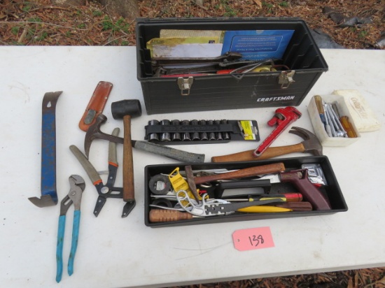 CRAFTSMAN TOOL BOX W/ HAND TOOLS- PLIERS AND MORE!
