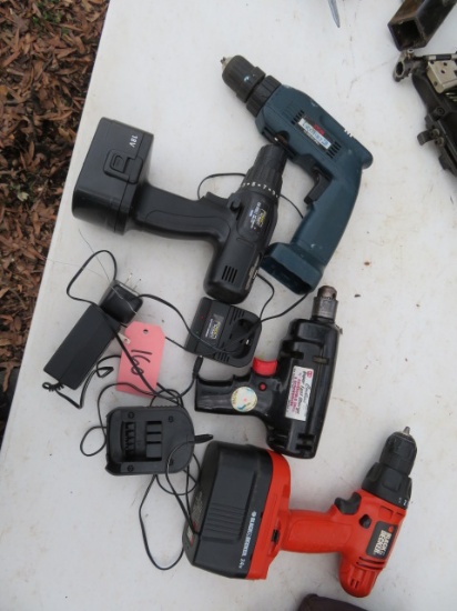 CORDLESS AND ELECTRIC  DRILLS- B/D RYOBI