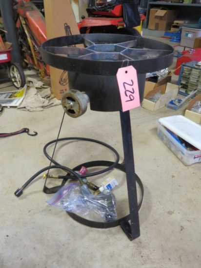 PROPANE COOK STAND W/ SPARE PARTS