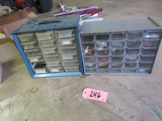 17 DRAWER & 30 DRAWER HARDWARE BINS W/ HARDWARE