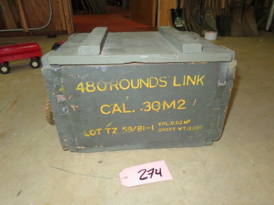 WOODEN AMMO CRATE