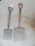 TWO MULCH FORKS