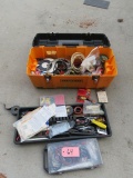 CRAFTSMAN TOOL BOX W/ ELECTRICAL ITEMS / HARDWARE