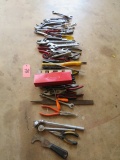 HAND TOOL LOT- CRESENT WRENCHES, PLYERS AND MORE!