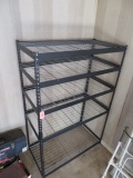5 TIER ADJUSTABLE SHELF W/ METAL GRATE SHELVES