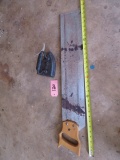 HAND SAW & CAST IRON #6 IRON