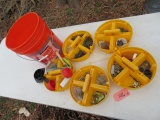 5PC HARDWARE STACKERS W/ BUCKET & HARDWARE