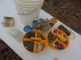 STACKABLE HARDWARE TRAYS W/ HARDWARE AND BUCKET