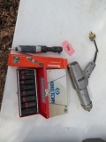 DAYTON IMPACT WRENCH, 3/8 AIR  RATCHET AND SOCKETS W CASE