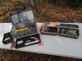 3 TOOL BOX- FEW HAND TOOLS, MIXED HARDWARE AND MORE