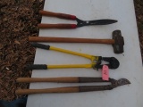 BOLT CUTTERS, MINI SLEDGE& HEDGE TRIMMERS