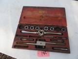 TAP AND DIE SET IN WOODEN BOX