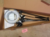 LIGHTED MAGNIFIED GLASS - WALL MOUNT W SWING ARM