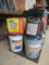 4PC T04-50 5 GALLON BUCKETS- SEEM FULL, ANTIFREEZE AND MORE