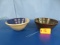 TWO POTTERY BOWLS- SIGNED 10X4