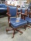 SIX NICE LEATHER TACKED & TUFTED  CHAIRS ON COASTERS-