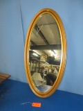 OVAL GOLD FRAME MIRROR- 22X43