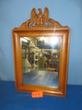 FRAMED WALL MIRROR W/ CARVED EAGLE IN FRAME