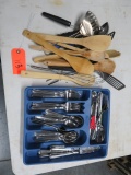 SILVERWARE AND KITCHEN ITEMS LOT