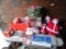 CHRISTMAS LOT- SOME LARGE GLASS ORNAMENTS AND MORE!