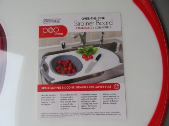 NEW  OVER THE SINK STRAINER BOARD