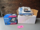 NEW ROLODEX AND ORECK IRON IN BOXES