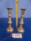 TWO BRASS CANDLE STICKS