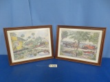 TWO FRAMED & SIGNED PC- 