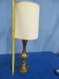 BRASS  LAMP W /SHADE
