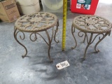 TWO METAL POT STANDS 9-11