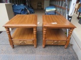 TWO END TABLES - 21X27X21