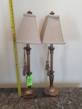 TWO BUFFET TABLE LAMPS W/ SHADE