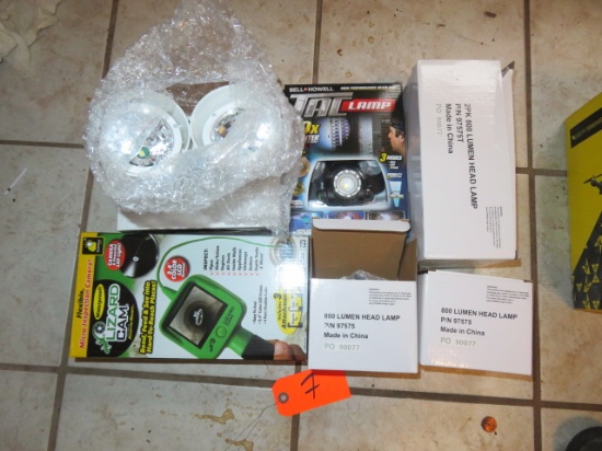 HEAD LAMPS, PIPE CAM AND OUT DOOR LIGHTS-