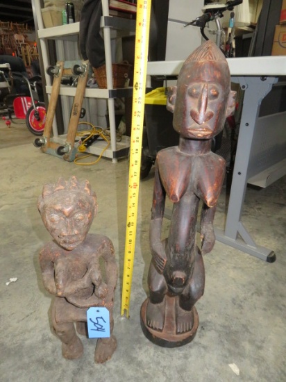 2 AFRICAN ART PCS. FROM THE IVORY COAST OF BAULE TRIBE